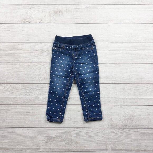 Cat & Jack Other - Cat & Jack Heart Print Denim Jeggings